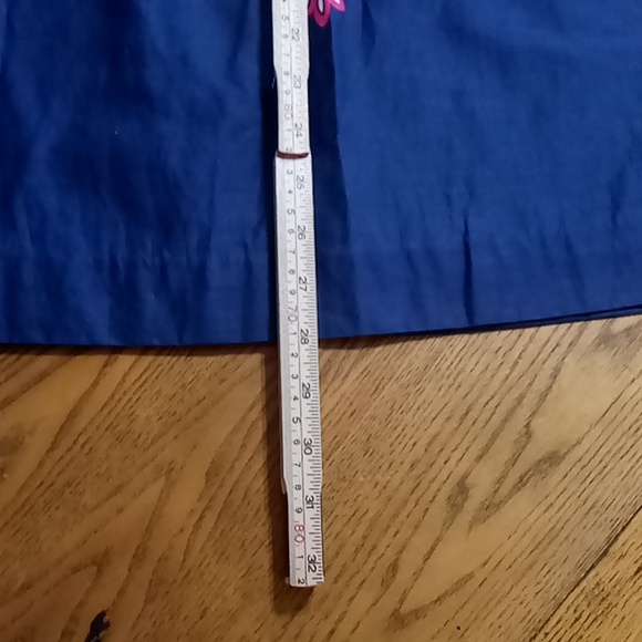 LILLY PULITZER Womens Dress 2 SHORT NAVY BLUE Pink Preowned Strapless Floral - Picture 6 of 10